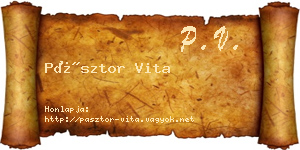 Pásztor Vita névjegykártya